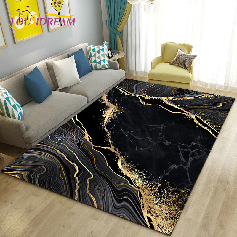 Home Textiles Rug - Alfombra grande de mármol para sala
