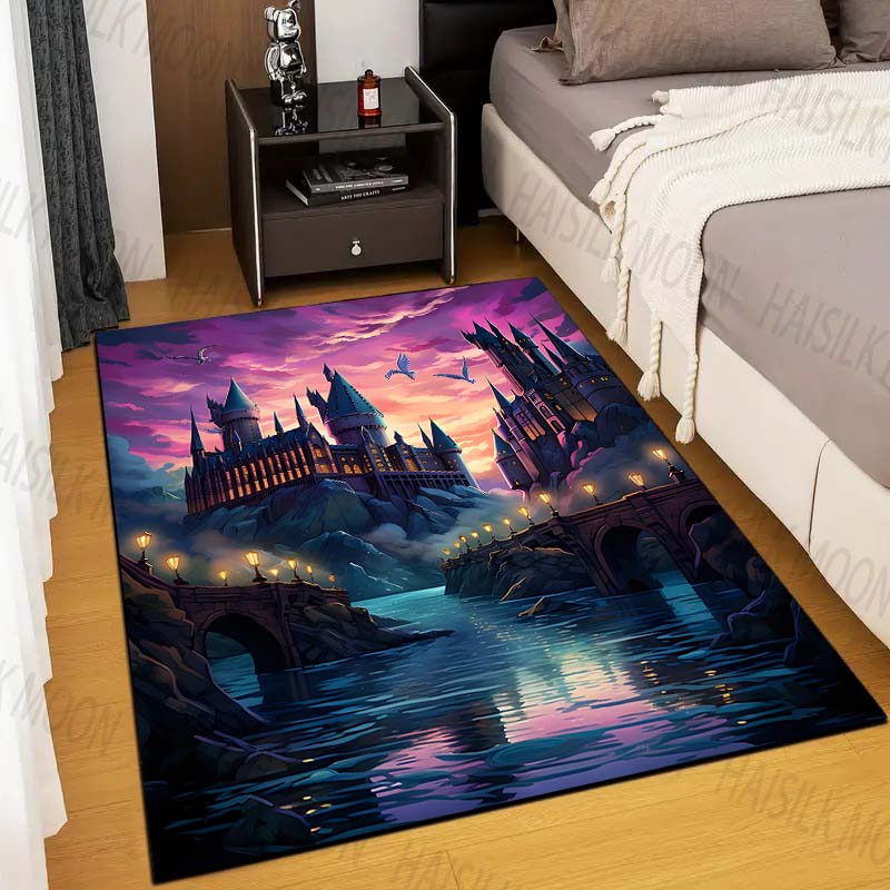 Home Textiles Rug - Alfombra con estampado de Castillo mágico