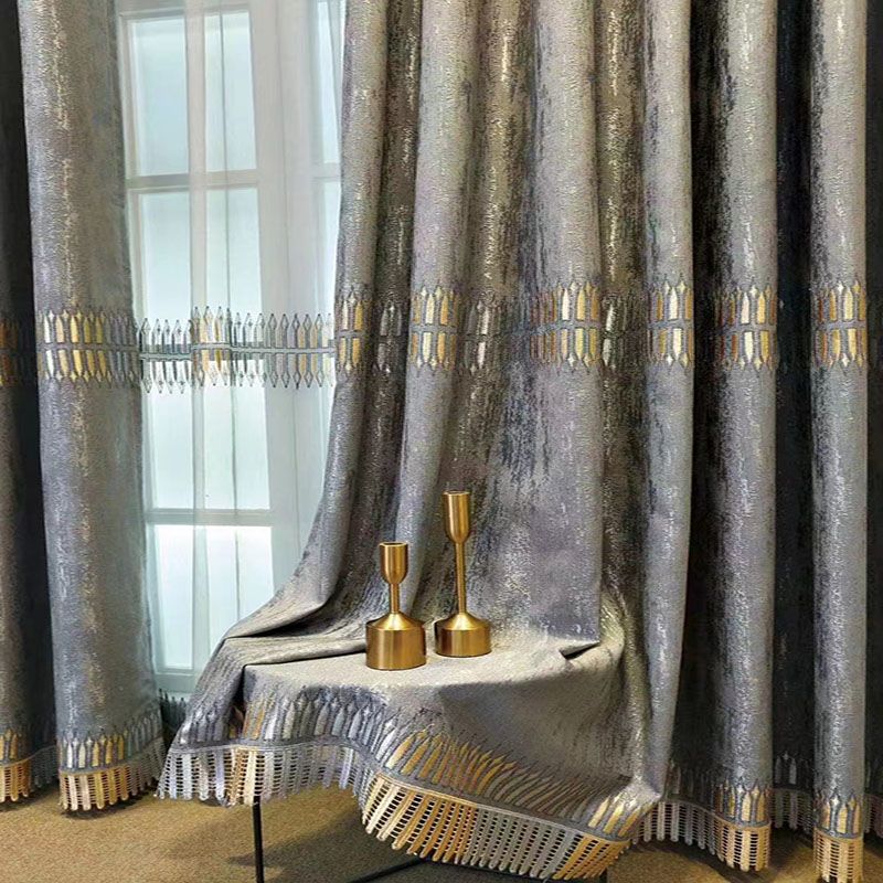 Home Textiles Luxury Curtains - Cortina Opaca Bordada de Lujo, Estilo
