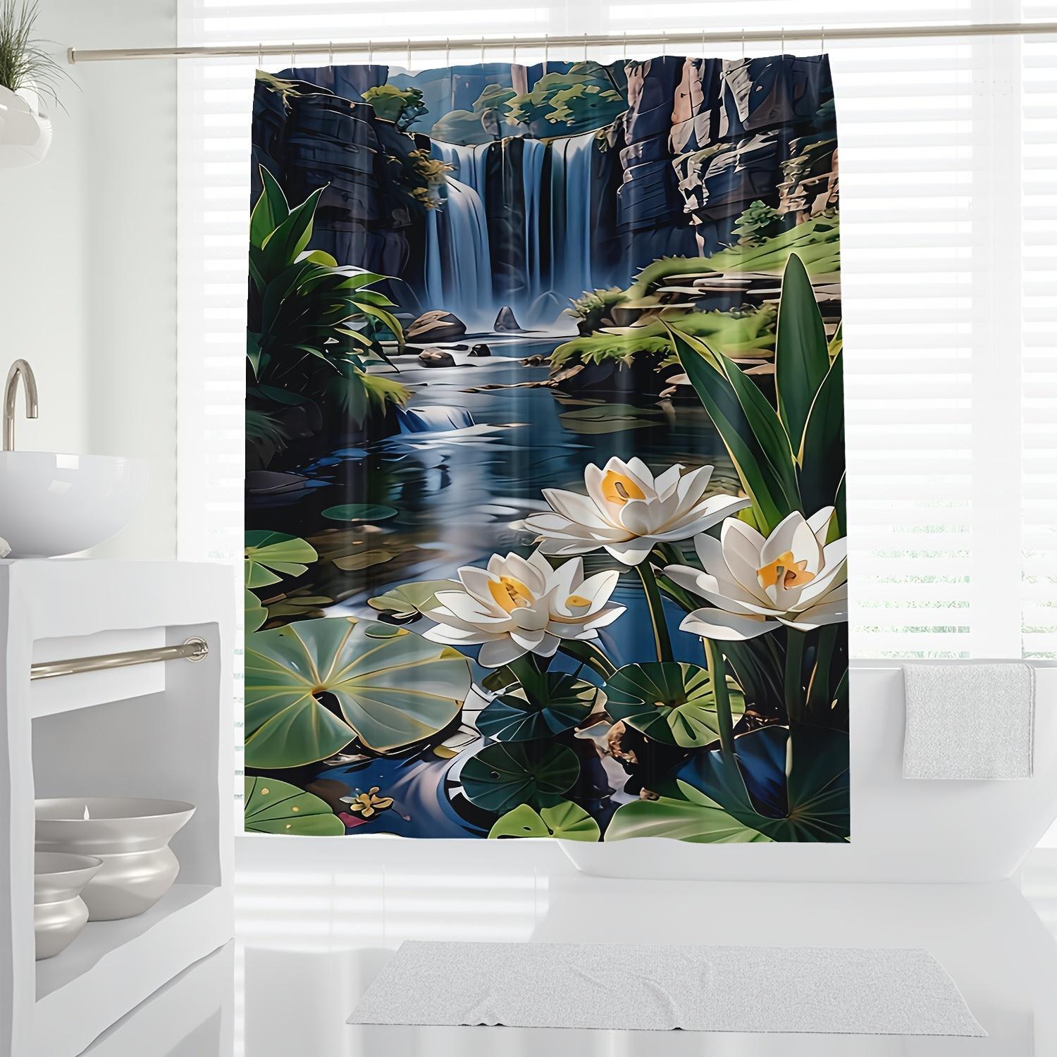 Home Textiles Luxury Curtains - Cortina de Ducha Impermeable de Poliéster