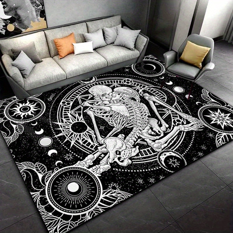 Home Textiles Rug - Elegante alfombra de baile de esqueleto: