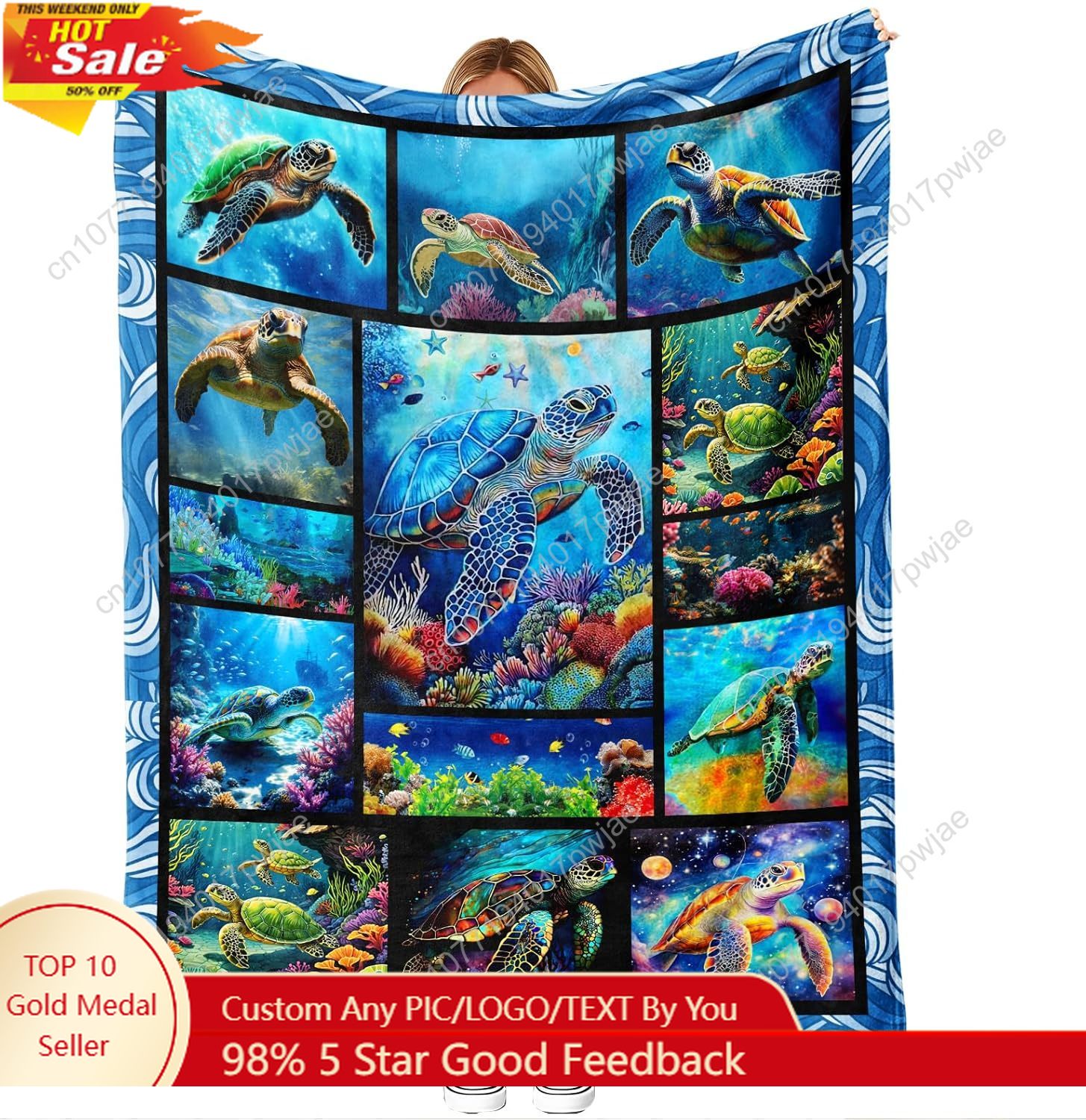 Manta de franela de tortuga ma - Home Textiles & Furnishings reseña y precio