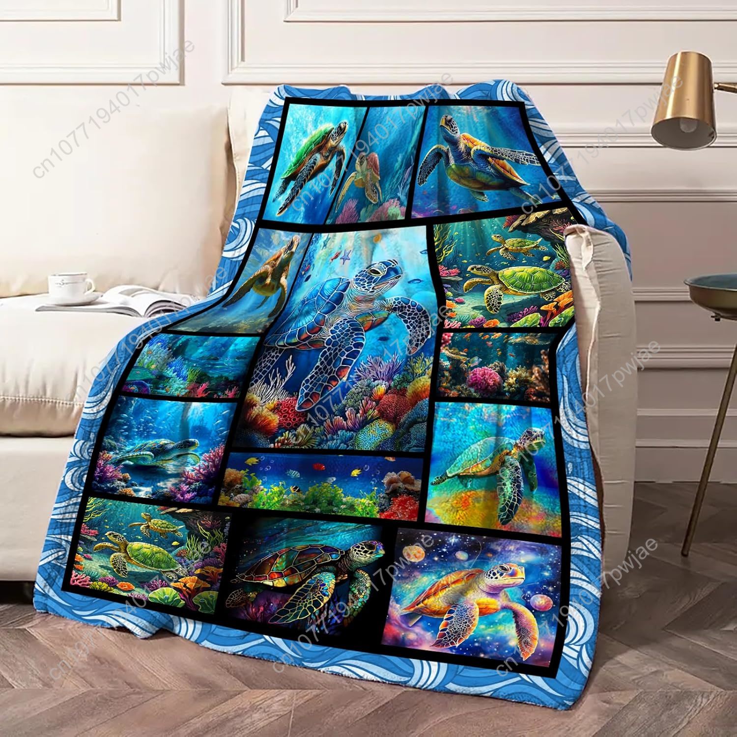 Manta de franela de tortuga ma - Home Textiles & Furnishings reseña y precio