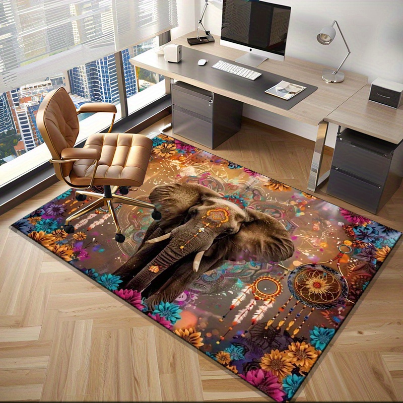 Alfombra con mandala de elefan - Home Textiles Rug reseña y precio