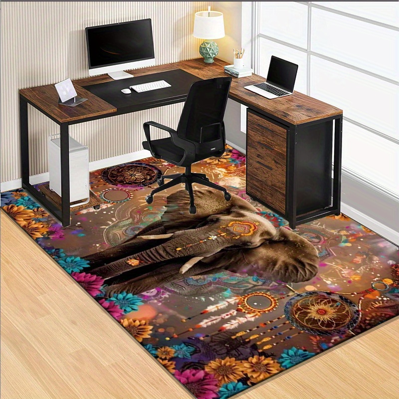 Alfombra con mandala de elefan - Home Textiles Rug reseña y precio