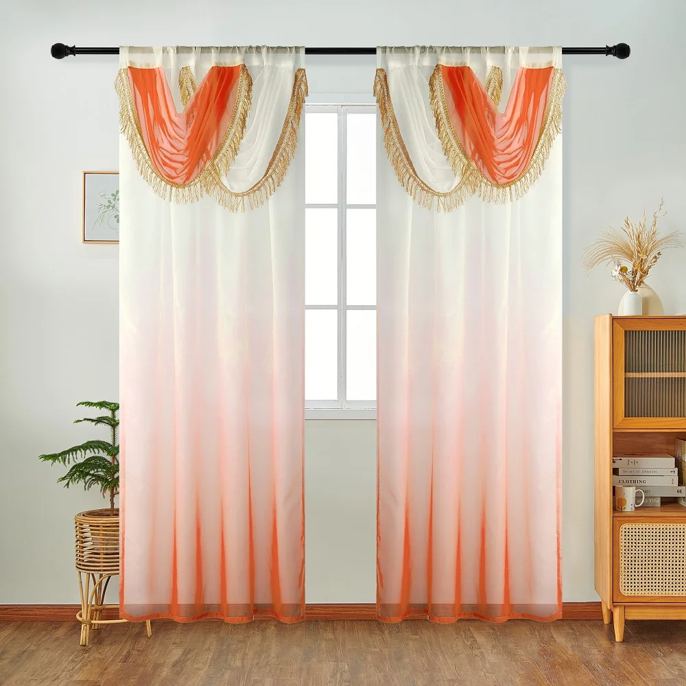 NAPEARL-cortina azul con cabez - Home Textiles Luxury Curtains reseña y precio