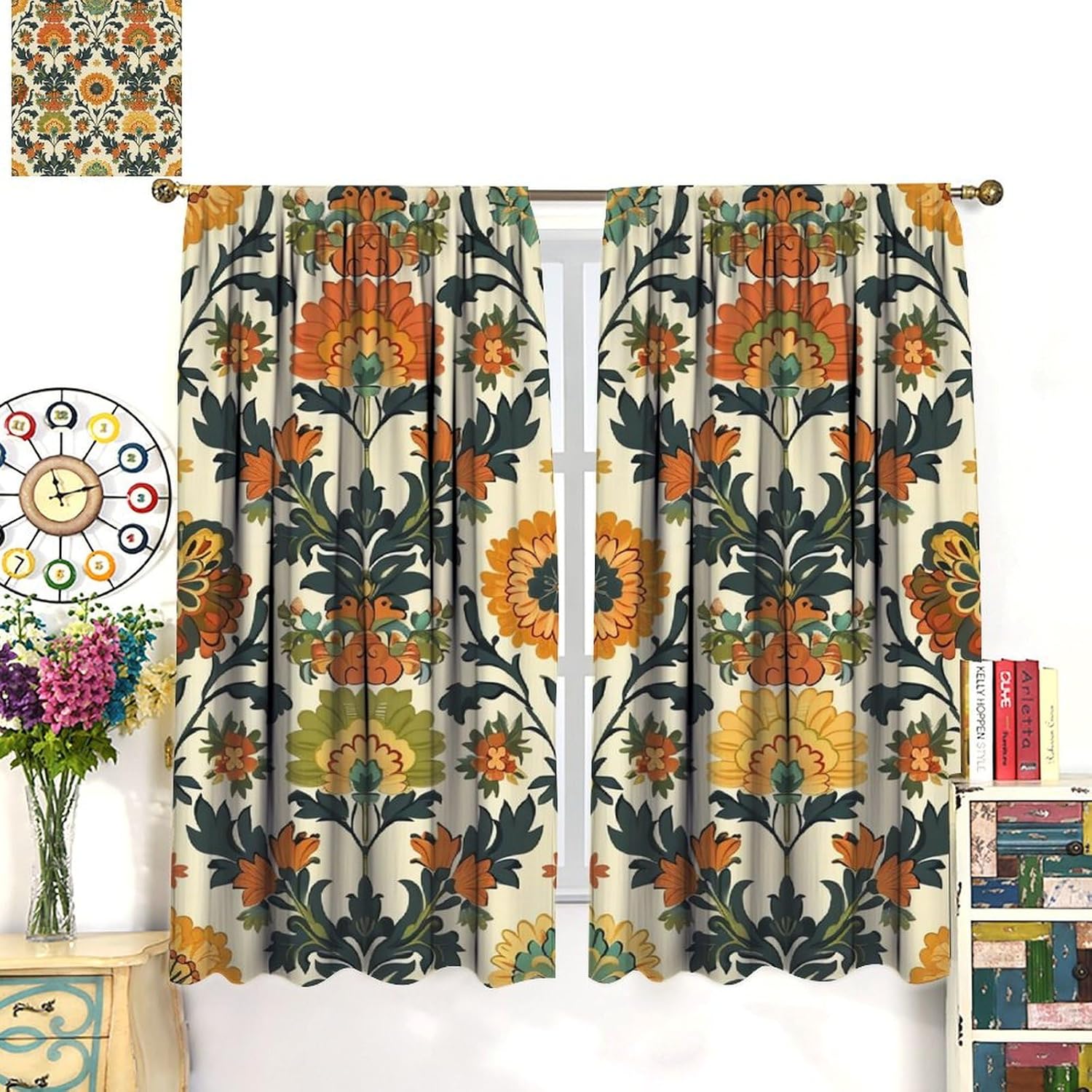 Cortinas de Lujo con Estampado - Home Textiles Luxury Curtains reseña y precio